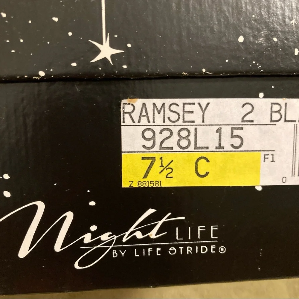 NIB Vintage Night Life by Life Stride Heeled Sandals Size 7.5M